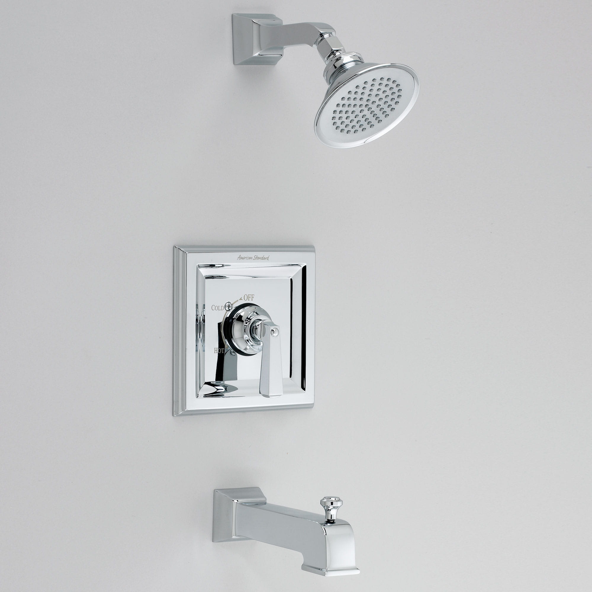 Town Square 25 GPM Tub and Shower Trim Kit with Rain Showerhead and Lever Handle CHROME